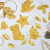 Sparkling Foil Embossed Craft Set Handmade Christmas Hanging Ornament For Holiday Decoration Christmas Party Supplies