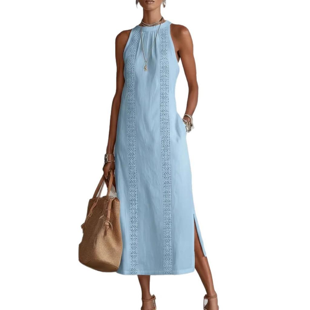 Women Solid Color Loose Long Shirt Dress, Casual Fashion Female Long Dress for Women, European American Style