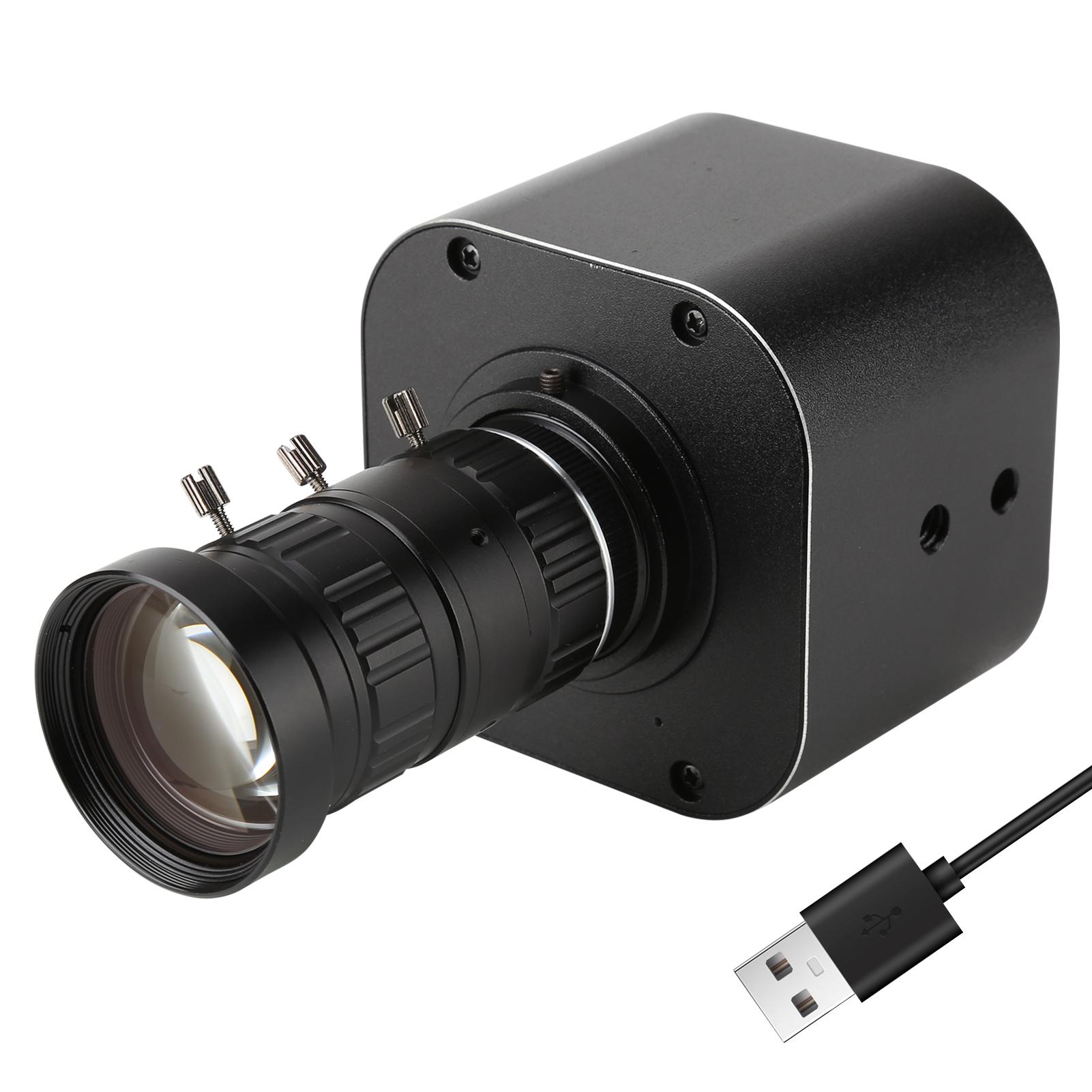 

4K HD USB-камера 10-кратне оптичне збільшення 5-50 мм зі змінним об’єктивом 8-мегапіксельна міні-веб-камера з мікрофонами чорний