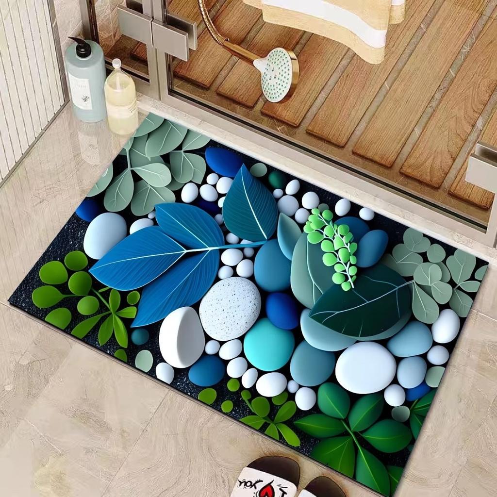 Super Absorbent Diatom Mud Soft Floor Mat Anti-Slip Rug Quick-Drying Absorbent Foot Pad Mats Dirt-resistant Erasable Big Carpet