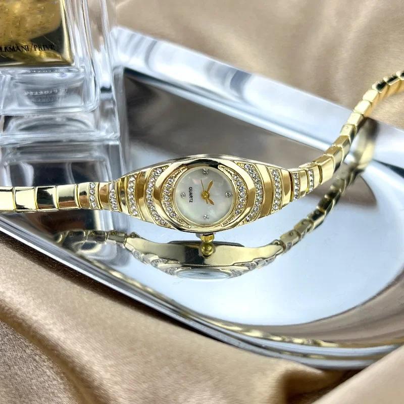 Montres Élégantes pour Femmes Mode Montre à Quartz pour Dames avec Strass Montres Bracelets Reloj Mujer
