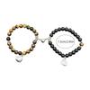 Fashionable Beaded Bracelet Set Magnetic Cute Heart Parents Bracelets Perfect Gift for Loved Ones Comfortable to Wear