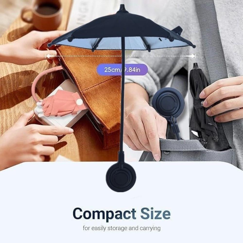 Copertura Ombrellino Parasole Rotante a 360° Ombrello Magnetico Retrattile per Magsafe/iPhone/Samsung Mac Phone