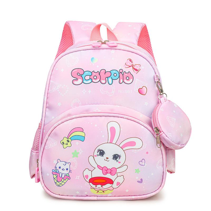Kindergarten Primary School Students Schoolbag Cute Cartoon Cute Little Bunny Baby Backpack Printed Backpack