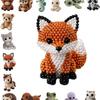 Cute Diy Handmade Colorful Beaded Animal Figurines Material Kit Perfect For Home Desktop Decor Ideal Gifts For Craft Lovers