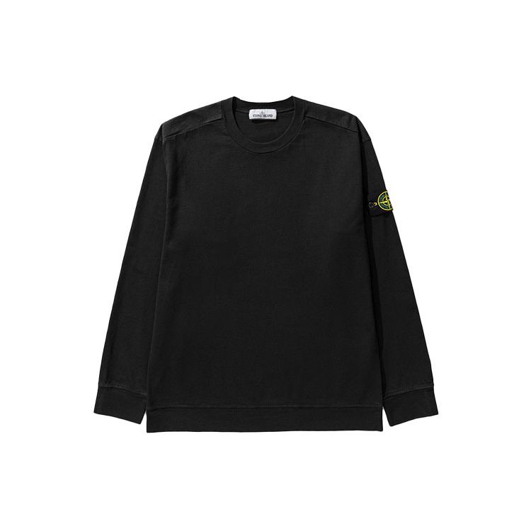 

Stone Island Logo Patch Long-Sleeve T-Shirt Black Men Tops 761563750-V0029 L
