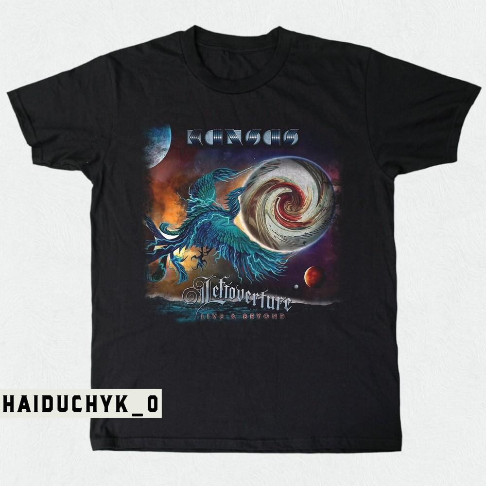 Kansas Leftoverture Live Beyond Zespół Rockowy Unisex Czarny T-shirt Rozmiar S-5XL Unisex T-shirt