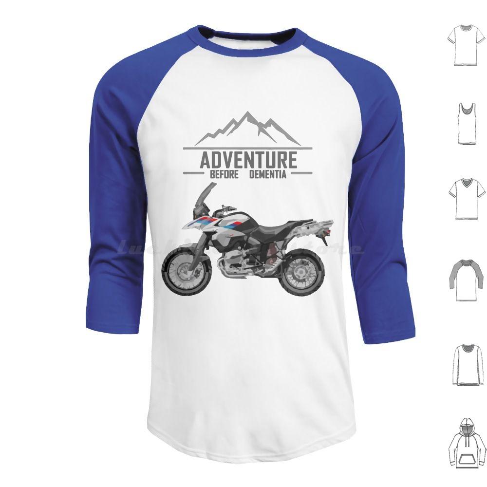 Adventure Before Dementia Funny Mountain Adventure Gs Motorcycle Bike Hoodie Cotton Long Sleeve Adventure Motorcycle Nature
