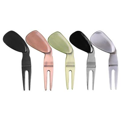 Golfs Balls Marker Alloy Curved Spit for Men Women Golfer Golfs Accessory Golf Divot Repair Tool Golf Green Divot Tool