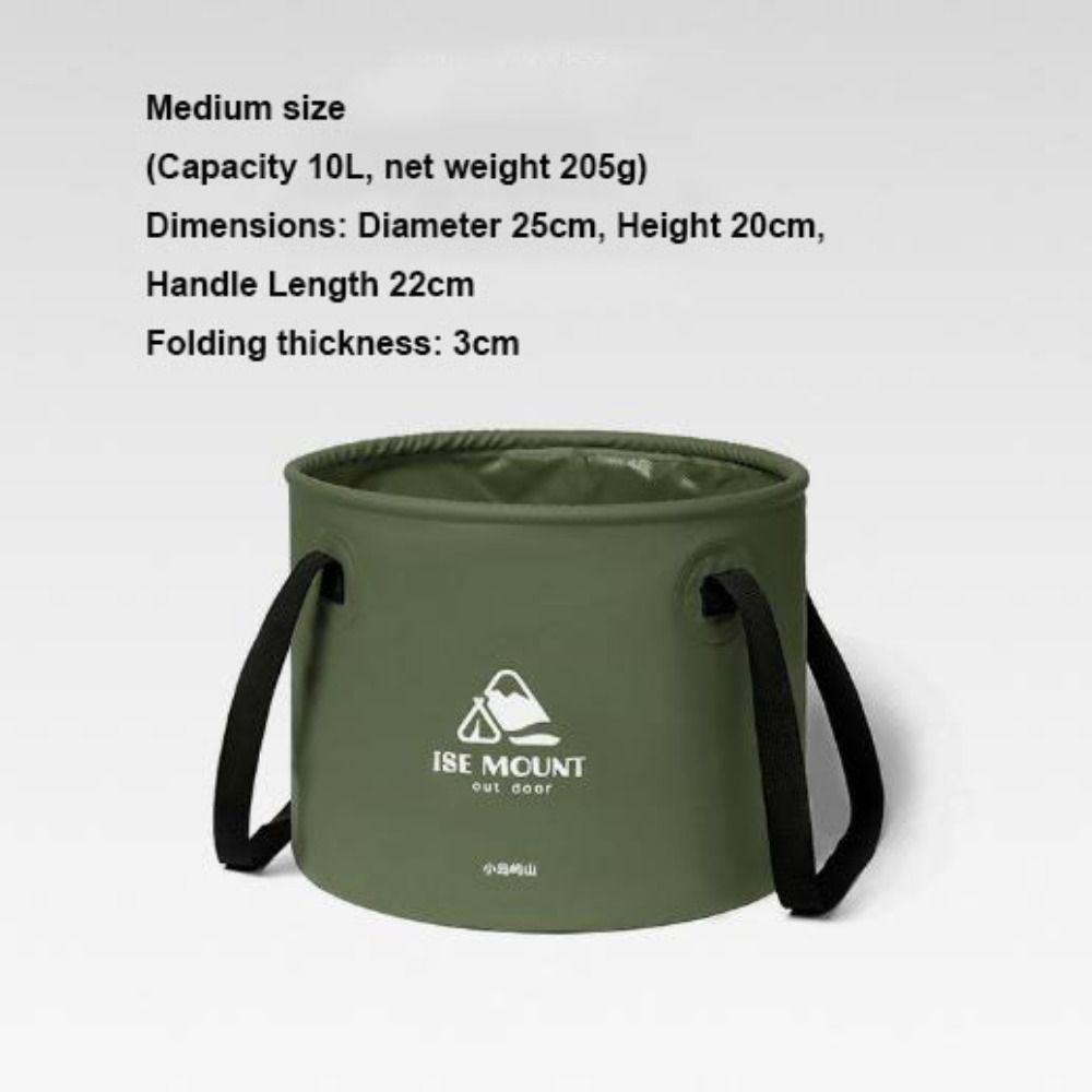 Round Travel Camping Folding Bucket Multi-functional Fishing Bucket New Outdoor Water Bucket