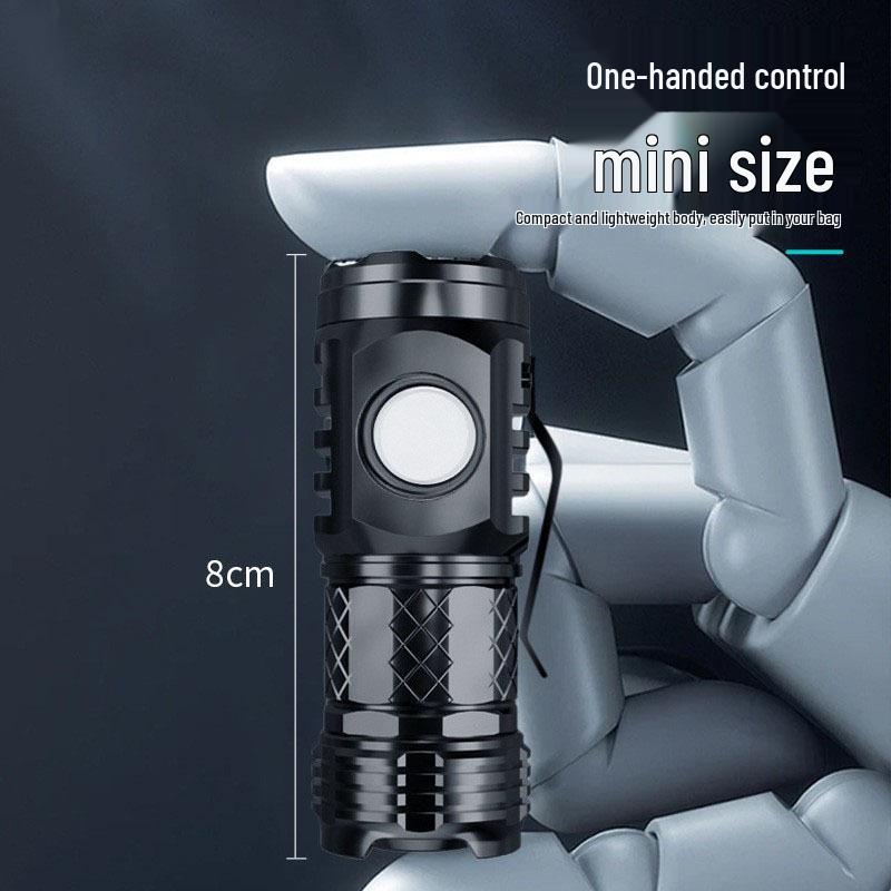USB Rechargeable Mini Multifunctional High-Intensity Clip-on Cap Light for Outdoor Use