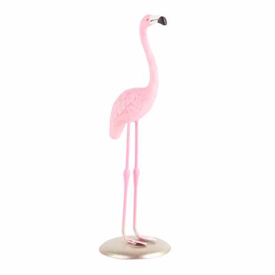 Cute Resin Pink Flamingo Ornament Tabletop Decoration Living Room Decoration Cake Decor