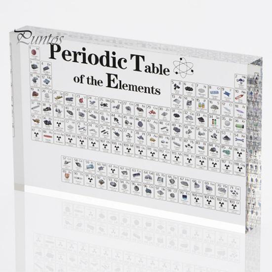 Tavola Periodica Elementi In Acrilico Con Campioni Reali - 83 Elementi, Strumento Didattico