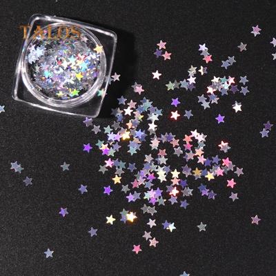 3mm natürliche Frauen Laser Pentagramm Paillette Nail Art Dekor DIY Maniküre Werkzeug Nagelpflege