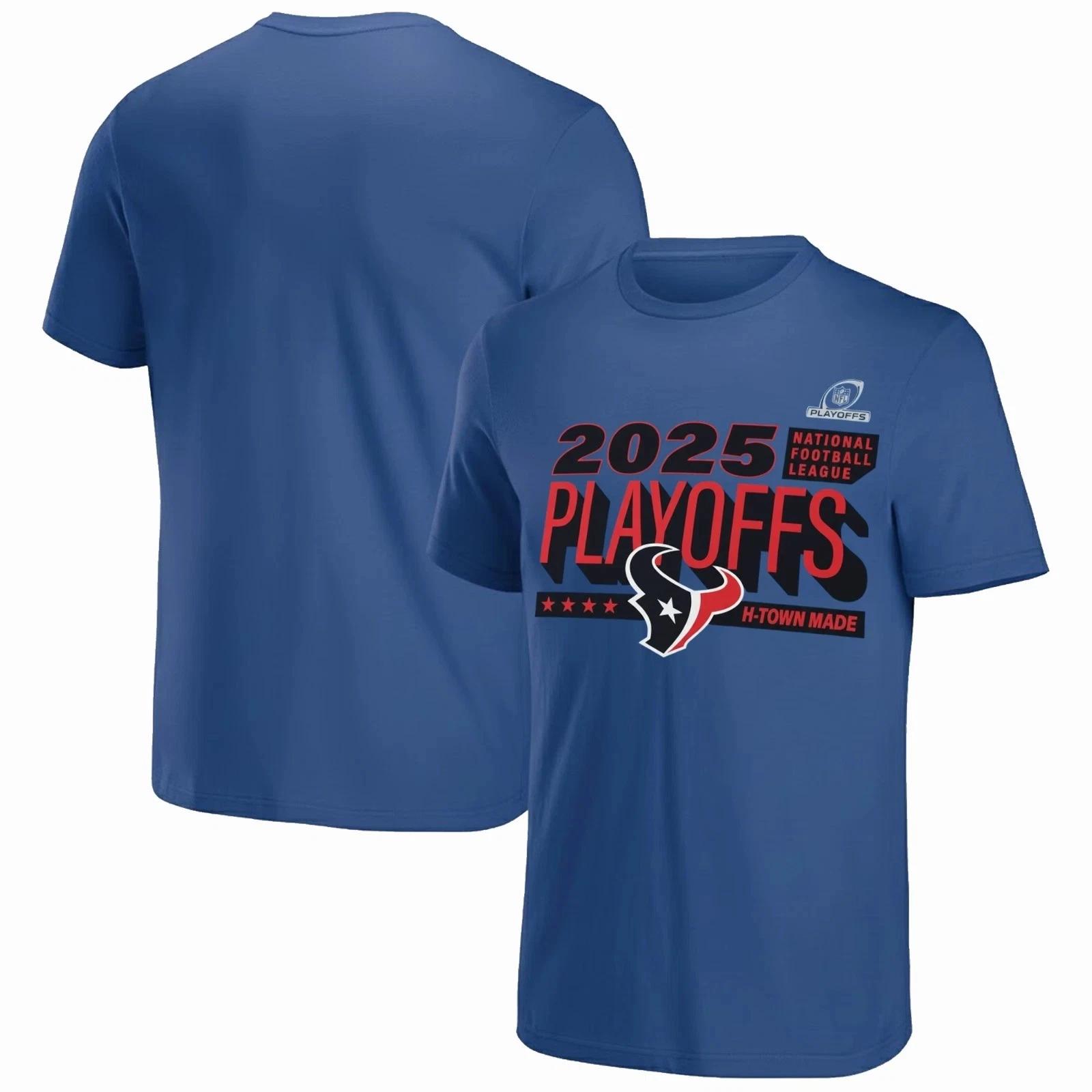 Houston Texan Super LX 2025 Playoffs Champions Royal T-Shirt Unisex S-5XL XL