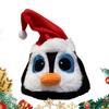Interactive Plush Christmas Character Hat Electric Penguin Santa Claus Christmas Hats With Light Funny Party Headwear Props