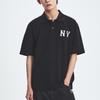 New MLB New York Yankees Overfit Coopers Logo Polo Shirt Unisex Black 3APQB0353-50BKS