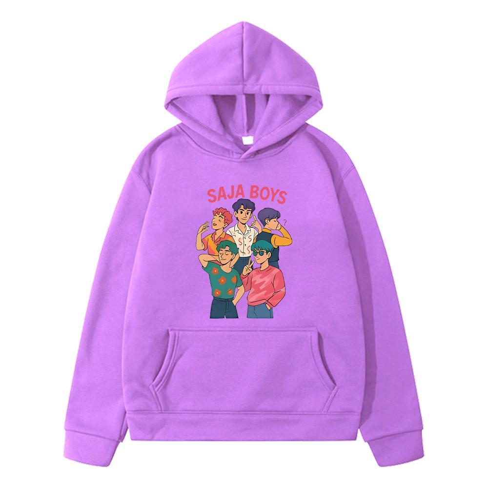 kpop demon hunters print hoodies Cartoon Jacket Autumn pullover y2k Saja Boys anime hoodie Fleece sweatshirt kids clothes girls
