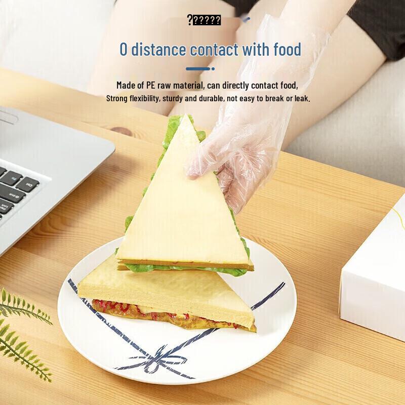 Camellia Food Grade Thickened Disposable PE Gloves