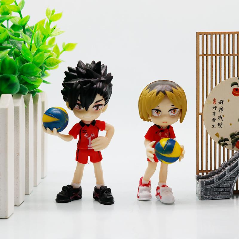 New Shoyo Hinata And Tobio Kageyama Volleyball Action Figures Q Version PVC Collectible Dolls for Kids Gift Toy