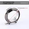 Car 304 Stainless Steel V Band Clamp Kits Turbo Exhaust Pipe Vband Clamp Male Female Flange V Clamp Universal