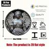 Vintage Metal Wall Art Poster Lady Justice Statue Retro Bar Decor Sign