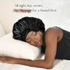 Satin Cap Silk Cap for Sleep Double Layered Satin Lined Hair Cap with Tie Bonnets for Women Natural Curly Hair 3pcs