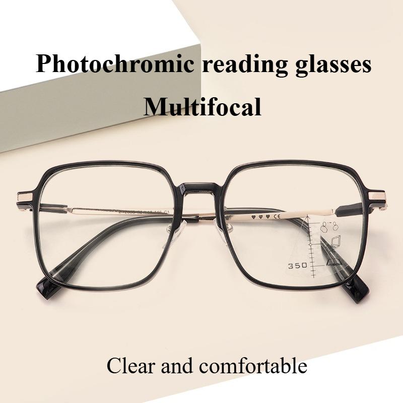 Photochromic Progressive Reading Glasses Anti Blue Light Multi Focus for Far Near Viewing