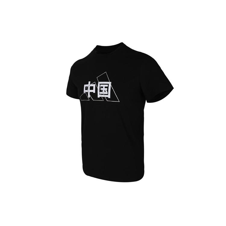 Men's adidas China Printing Short Sleeve Black T-Shirt GL5635