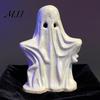 Halloween Ghost Decor Figurine, Spooky Cute Statue, Retro White Decorative Fireplace Accents Ornament for Home Tabletop Party Decorations Unique Gift