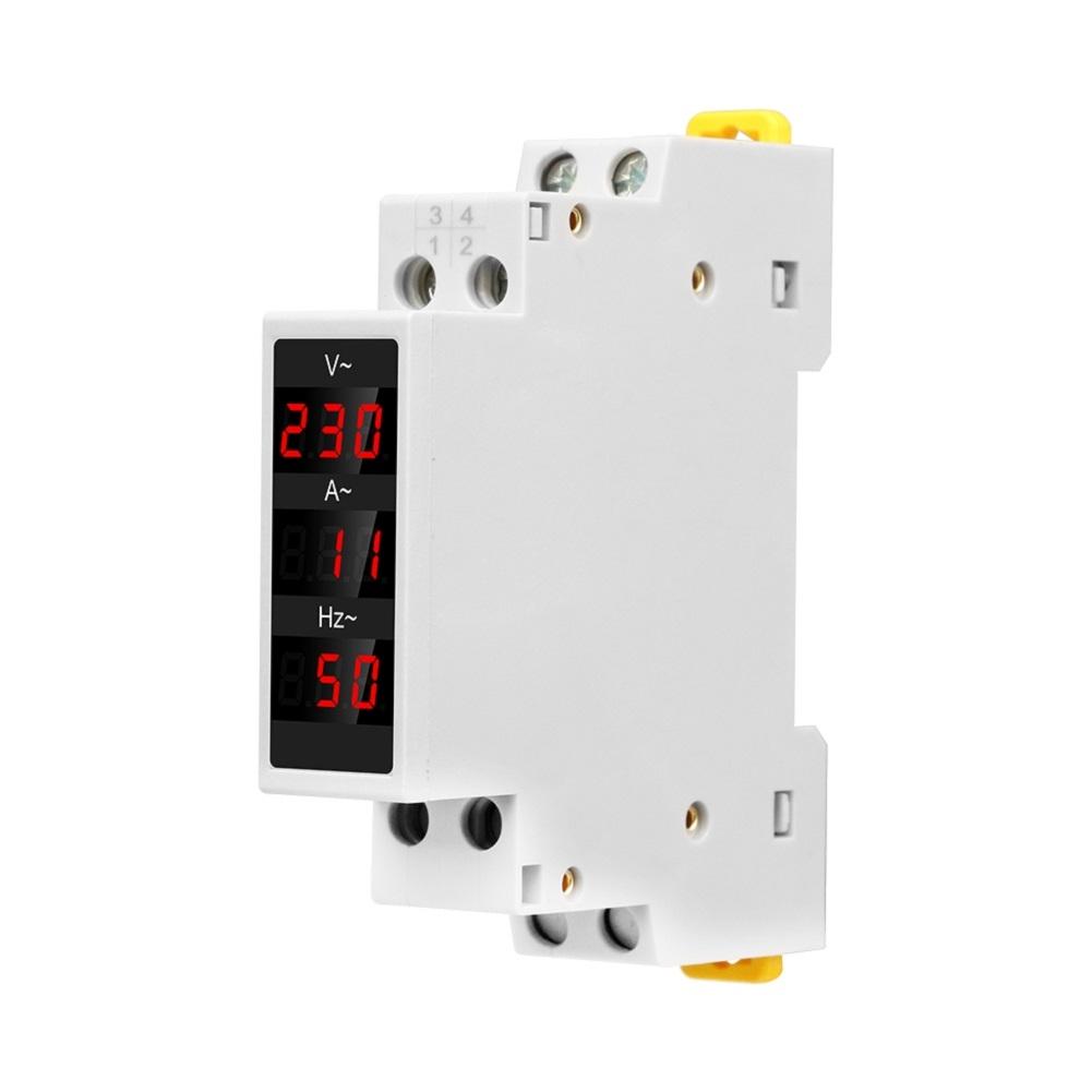Compact and User Friendly Din Rail Voltmeter Ammeter HZ Meter for AC80500V