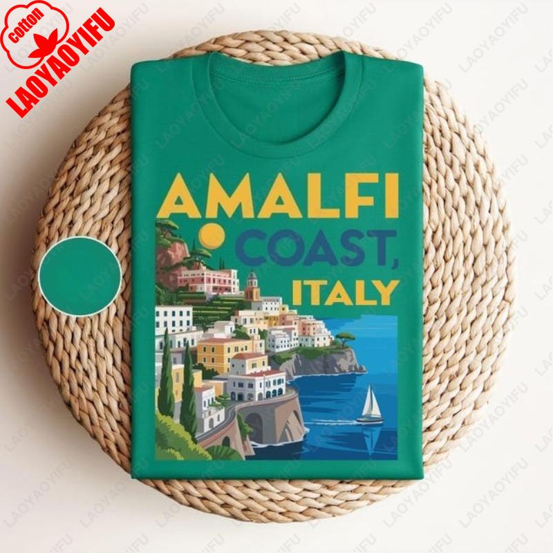 Amalfi Coast La Dolce Vita Italian Summer Italy Vacation Tees Italia Graphic Women Men Tshirt Travel Trend Casual Summer Tops