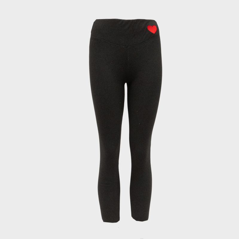 Legging fourré myrta avec coeur brodé rouge Femme CHANTAL THOMASS