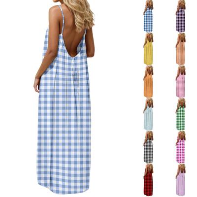 Women's Casual Fashionable Striped Checkered Printed Dress