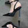 Shoes for Women 2025 Fashion Summer Pointed Toe High Heels Sexy Ankle Strap Evening Party Sandal Sweet with Ankle Buckle Strap
