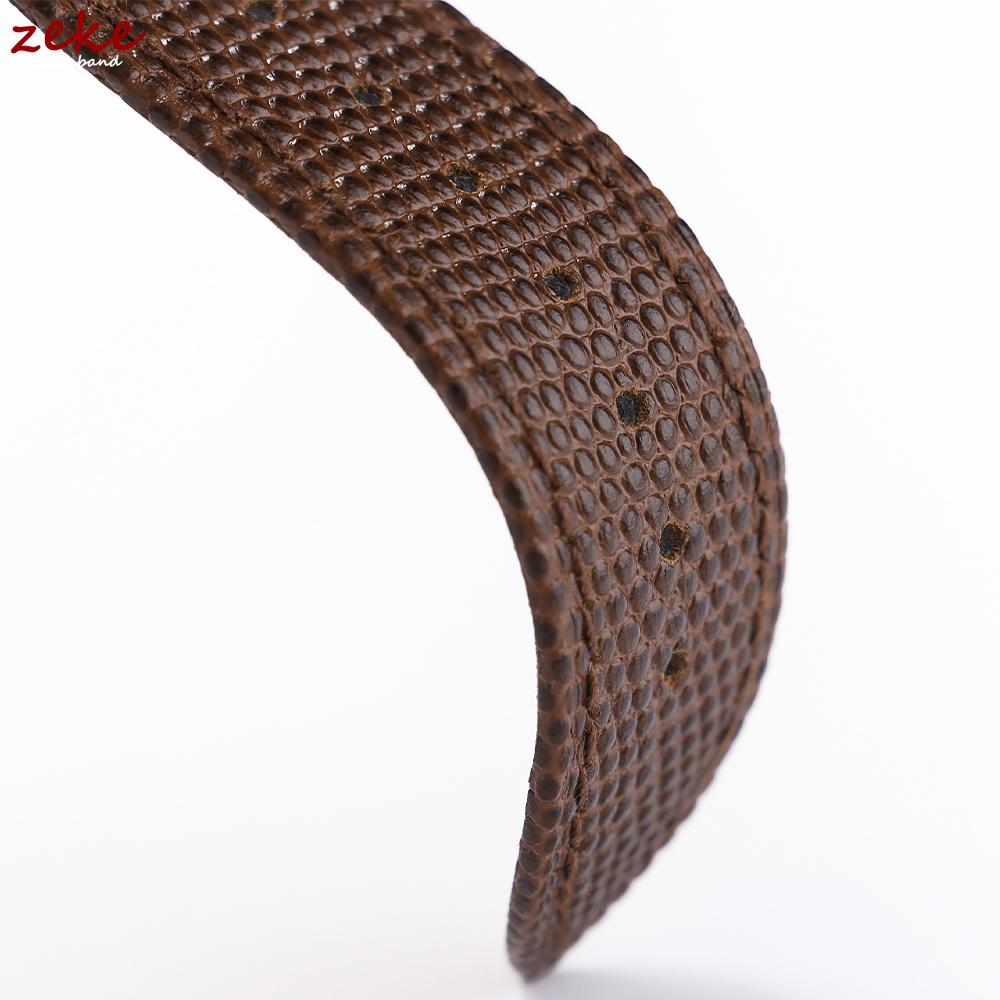 Lizard Print Genuine Leather Watch Band 14mm 16mm 18mm 19mm 20mm 21mm 22mm Replacement Bracelet Belt Butterfly Buckle Wristband