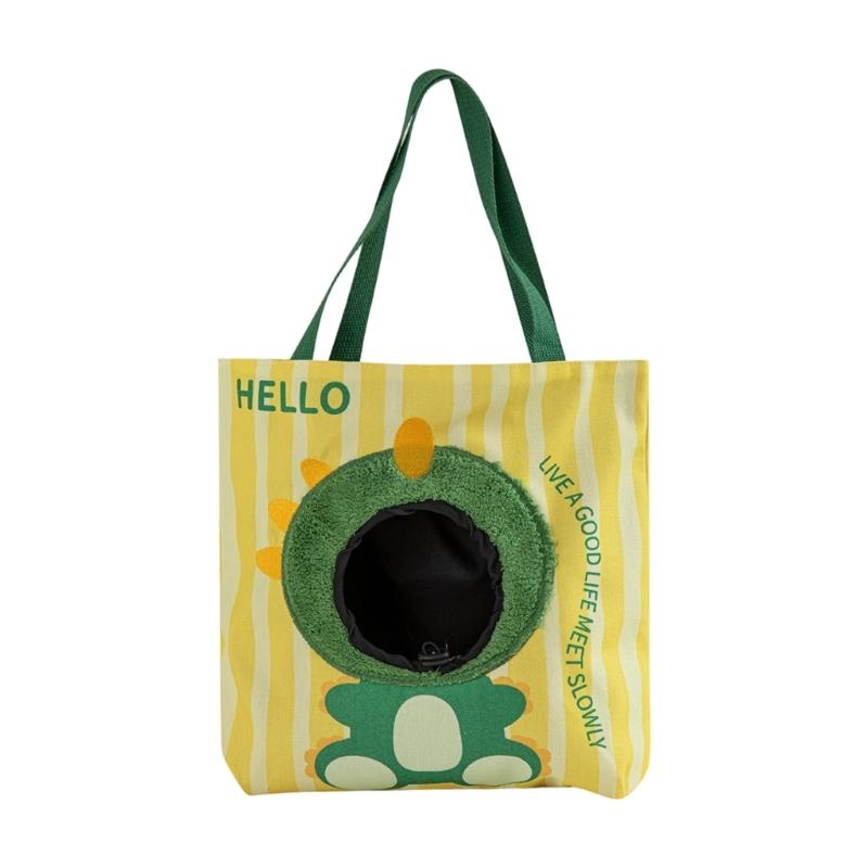 

Breathable Canvas Cats Carriers Portable Bag with Spacious Interior Head Peeking Option for Outdoor Comfortable