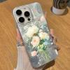 Cute Girl Style White Bouquet Trendy Hard Phone Case Compatible For Apple Iphone