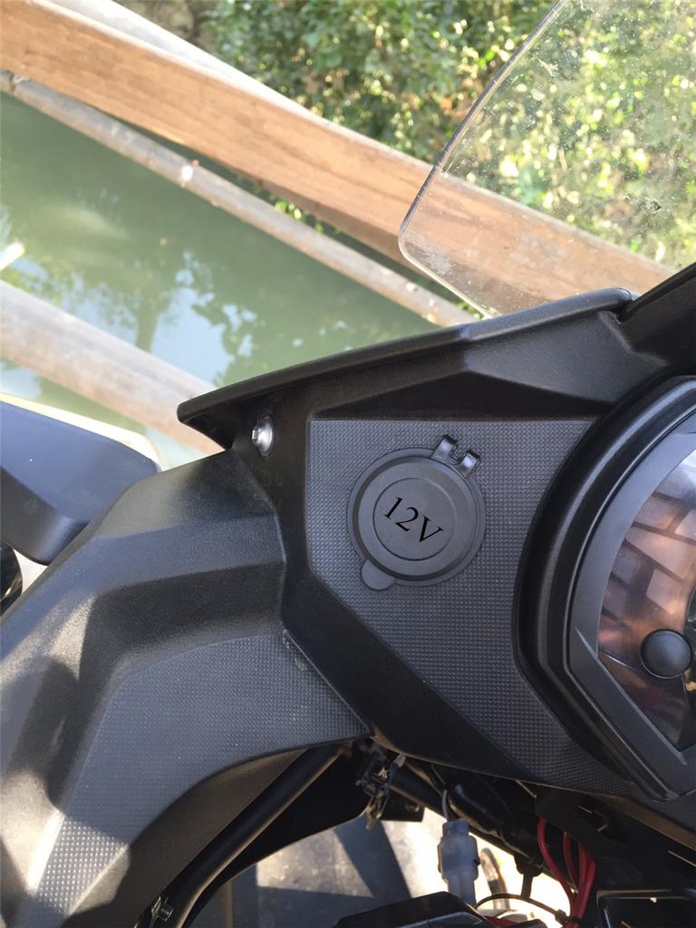 Motorcycle Bike LED Cigarette Lighter Power Plug Socket for Kawasaki versys650/versys1000/versys X300/versys X650/ninja400/ninja650 with Relay/12V 22A