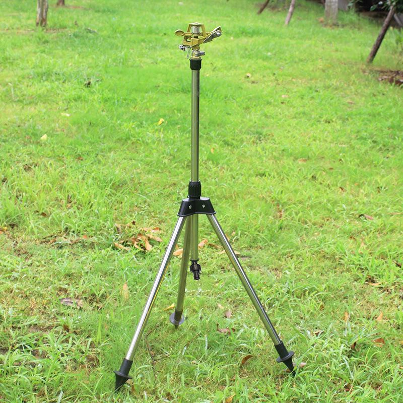 

Zinc Alloy 360° Rotating Sprinkler with Tripod Stand for Lawn Irrigation