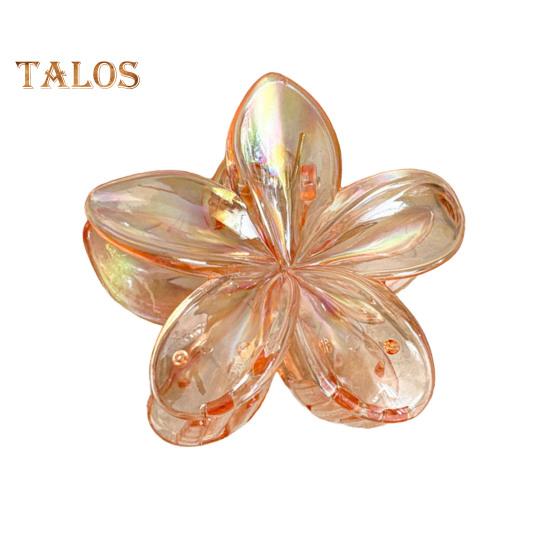 Women Hair Clip Colorful Flower Shape Back Head Hair Claw Horsetail Hair Decoration Hair Styling Tool
