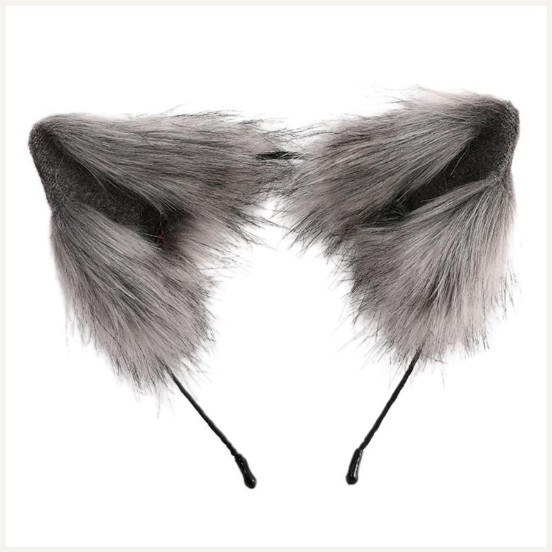 Fell-Tierohren-Stirnband für Katze Fell-Cosplay-Tier Lilota Kopfbedeckung Haare