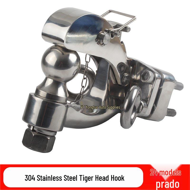 2024 Toyota Prado LC250 Trailer Hitch: Modified Tow Hook Rear Bumper with Square Hole