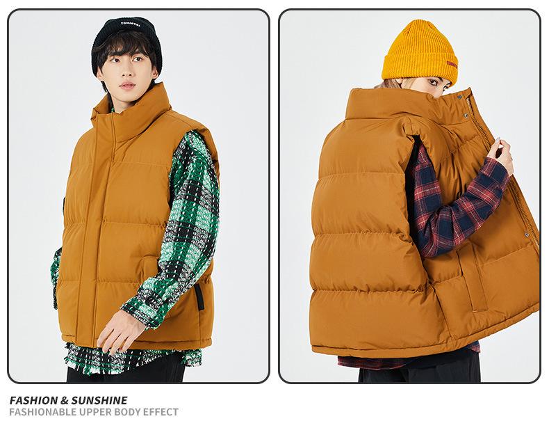 2025 Winter Men's Trendy Heavyweight Sleeveless Cotton Jacket, Plus Size Available