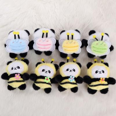 Panda Back Bee Doll Pendant Plush Toy Panda Doll Keychain Gift Girls Bag Pendant Doll