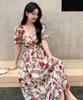 Rayon Fit and Flare Below The Knee One Piece Dresses for Women Dress Party Tunic