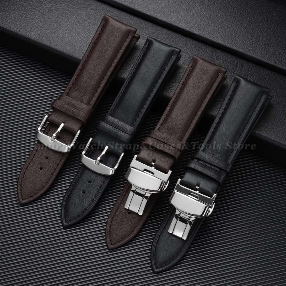 12/13/14/15/16/1718/19/20/21/22/23/24mm Universal Replacement Wristwatch Band Black Brown Ultra-thin Watch Strap for Men Women