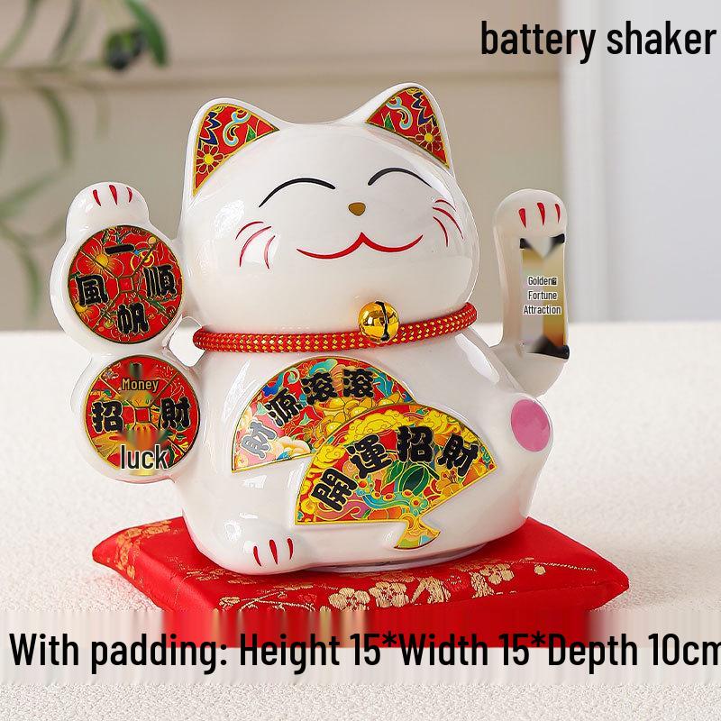 Large Lucky Cat Maneki-neko Ornament Shop Decoration for Home or Cashier Counter Opening Gift