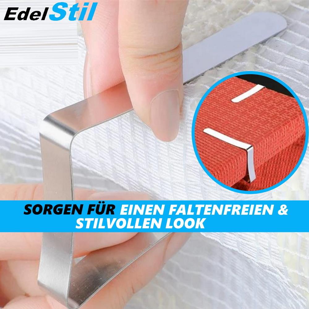 EdelStil Tablecloth Clips Tablecloth Holder Rustproof Stainless Steel Table Clips 8Set