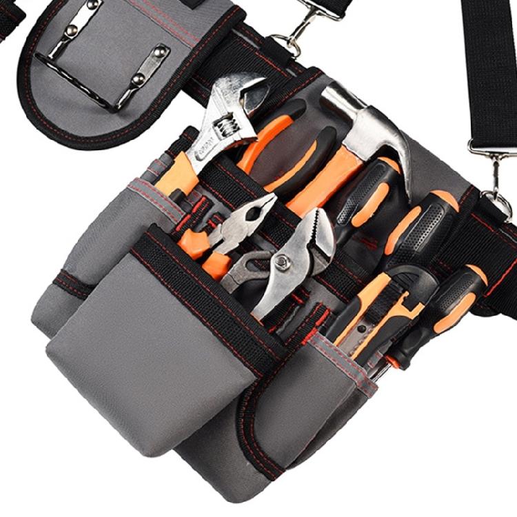 Waterproof Adjustable Suspenders Tool Belt For Builders Equipped With Multi Pocket Tool Holders And Reinforced Straps
